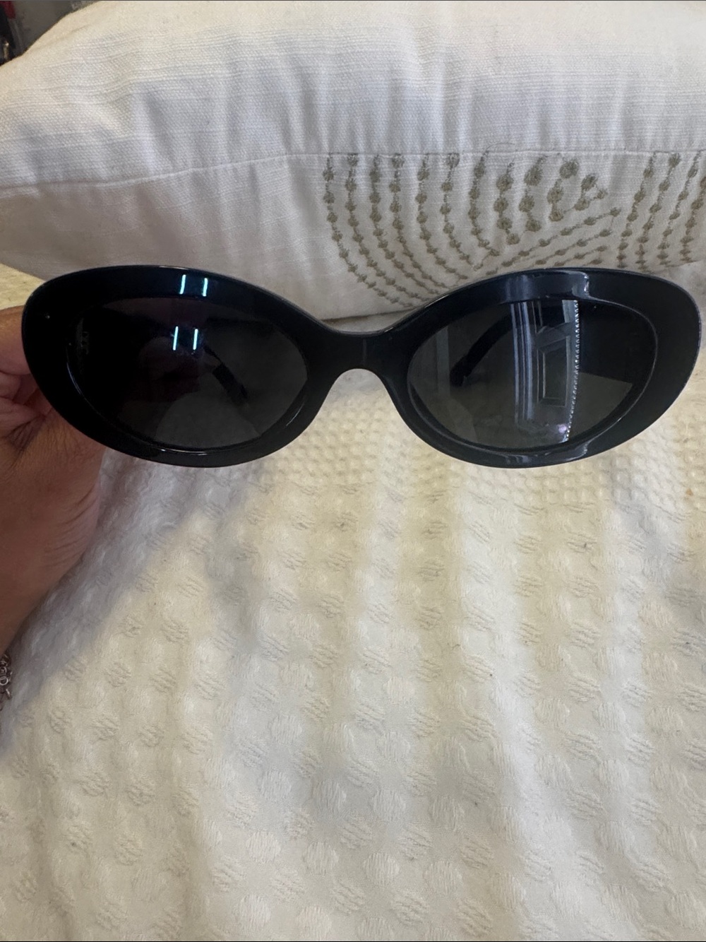 Dolce & Gabbana Black Oval Women's Sunglasses